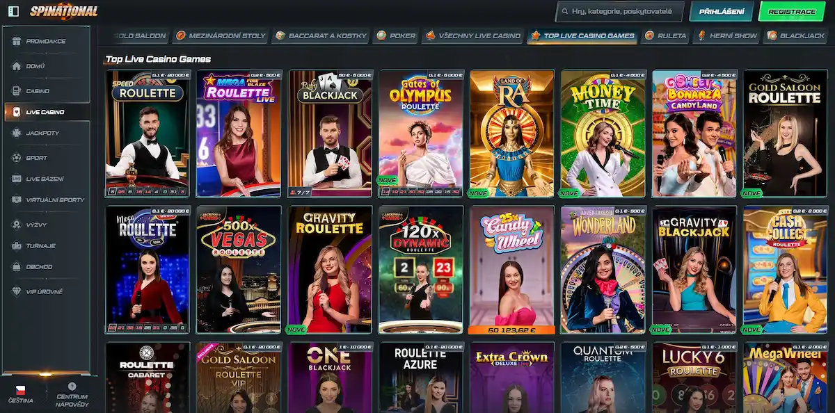Živé kasino Spinational Casino s dealery v reálném čase
