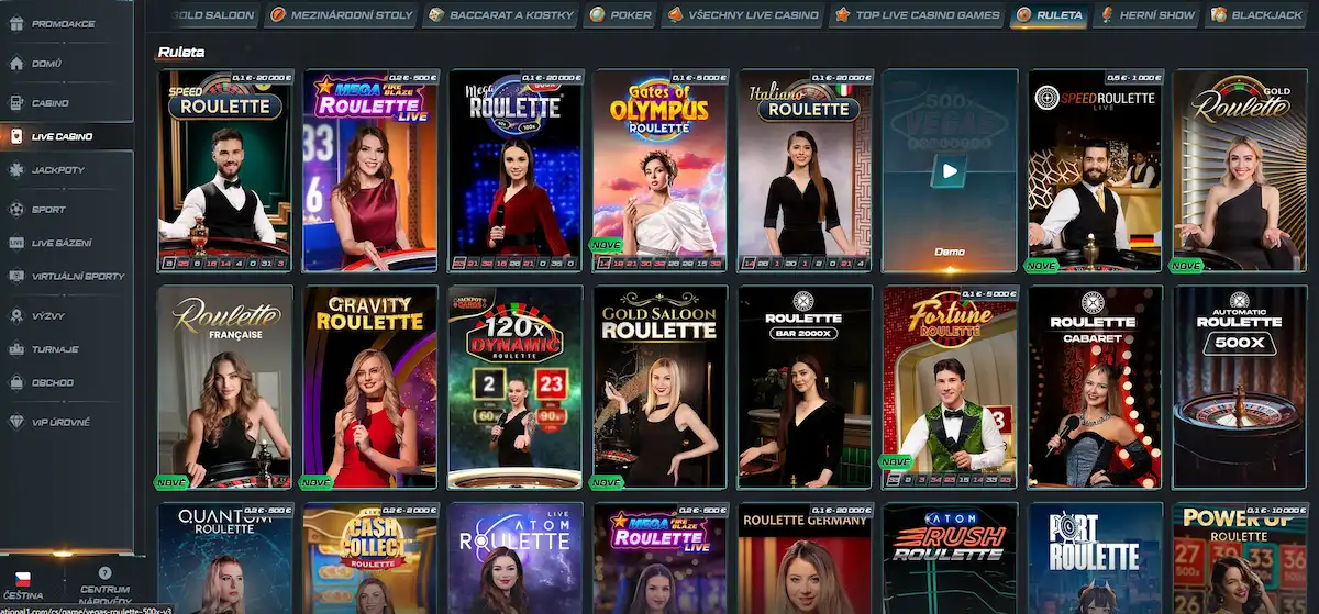 Živá ruleta od Evolution Gaming ve Spinational Casino